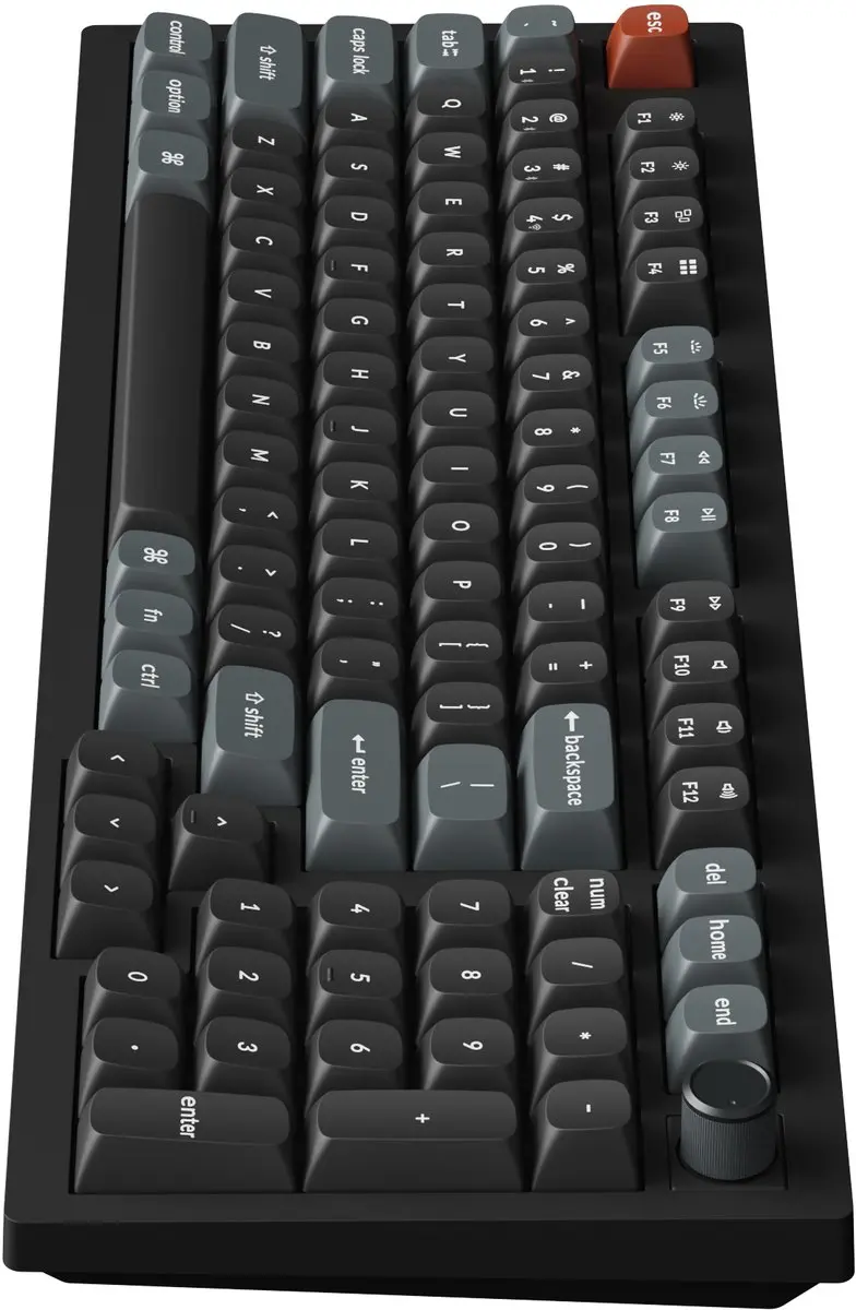 Keychron V5 Ultra V5U-D1 Mechanisch Toetsenbord - Draadloos - Rode Switch - Zwart