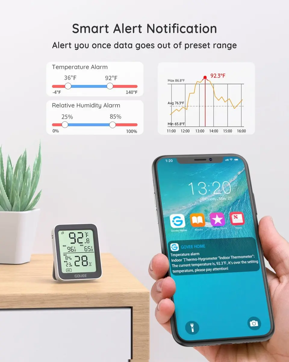 Govee Slimme Thermo-Hygrometer - Zwart