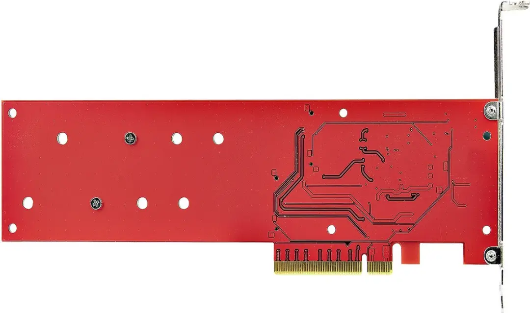 Startech Dual M.2 PCIe 4.0 Adapter Kaart - Rood