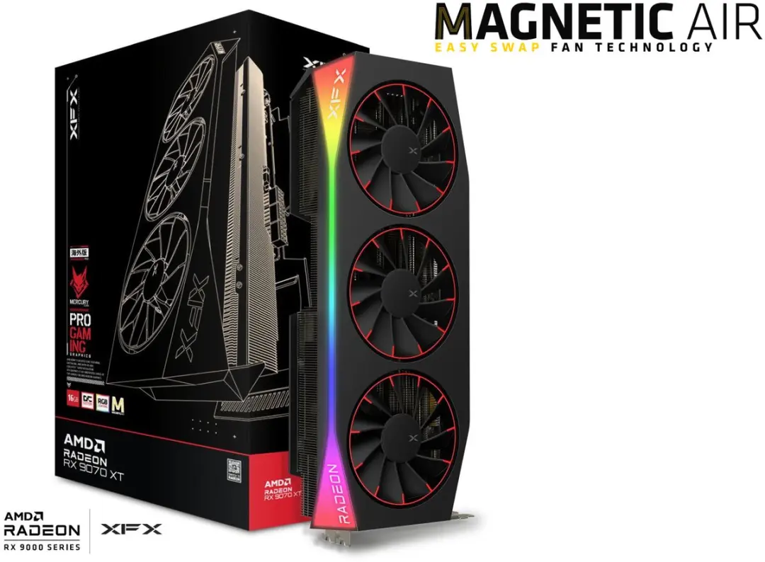 XFX Radeon RX 9070 XT Mercury MAG AIR OC 16GB