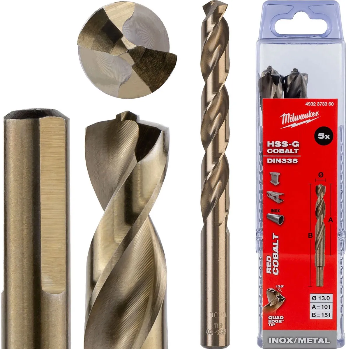Milwaukee Metaalboren HSS-Ground Cobalt 13mm