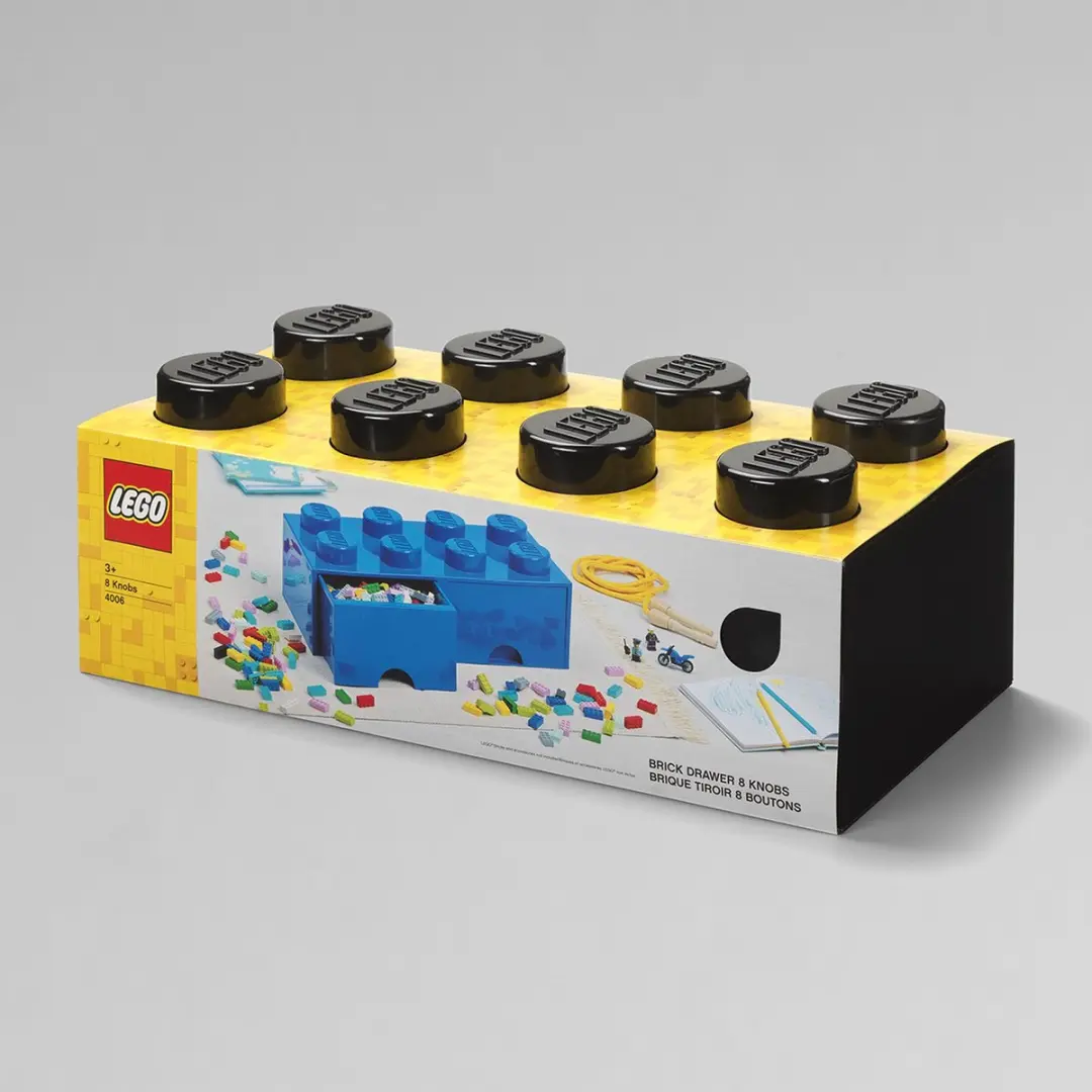 LEGO Brick 8 Opbergbox met Lades - Zwart - afbeelding 6 van 6