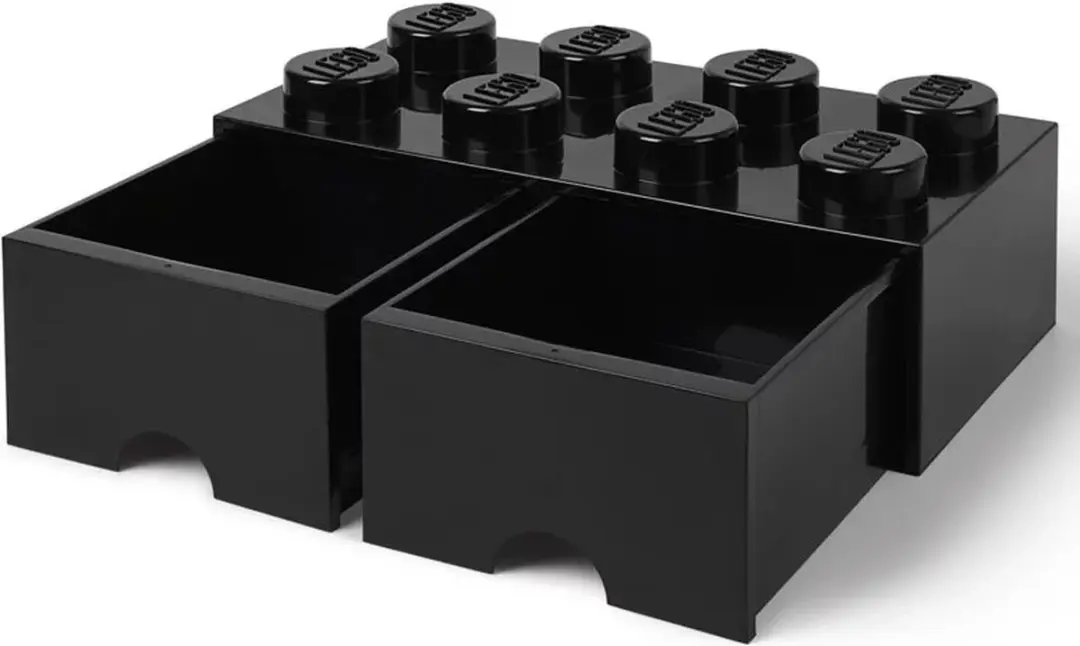 LEGO Brick 8 Opbergbox met Lades - Zwart