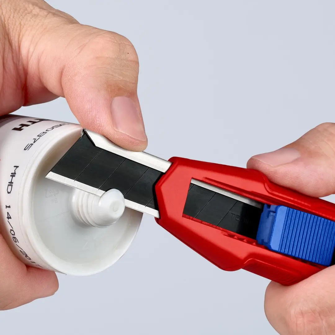 Knipex CutiX Mes 90 10 165 BK - Rood/Blauw