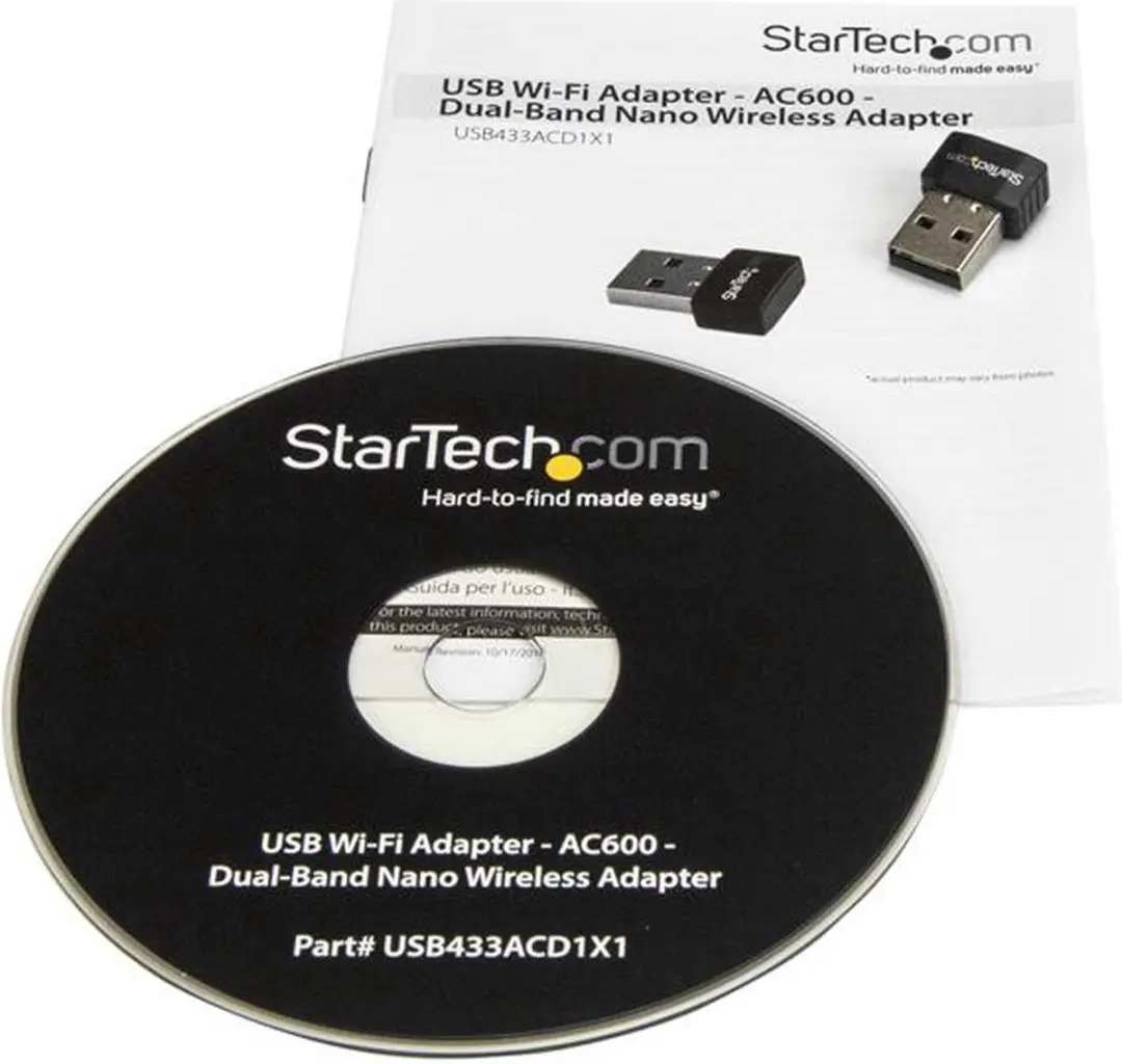 Startech USB433ACD1X1 Wi-Fi Adapter AC600 Dual-Band - Zwart