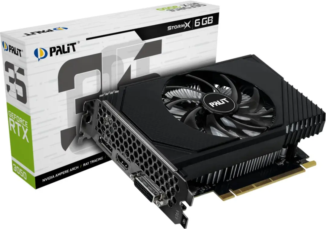 Palit StormX GeForce RTX 3050 NE63050018JE-1072F Videokaart - 6GB GDDR6