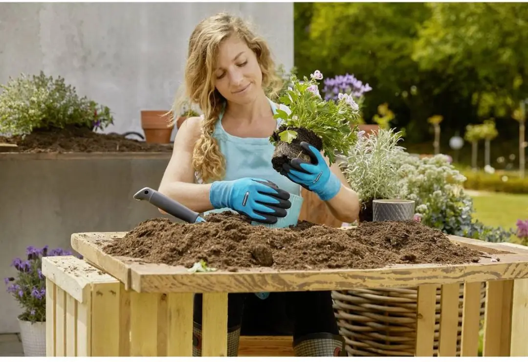 Gardena Plant- en Bodemhandschoenen L - Blauw/Zwart - afbeelding 6 van 6