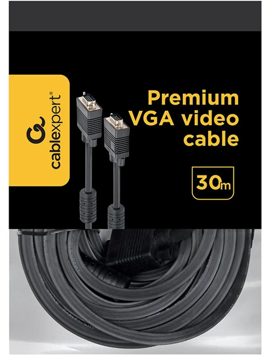 Cablexpert Gembird CC-PPVGA-30M-B VGA-kabel 30m - Zwart