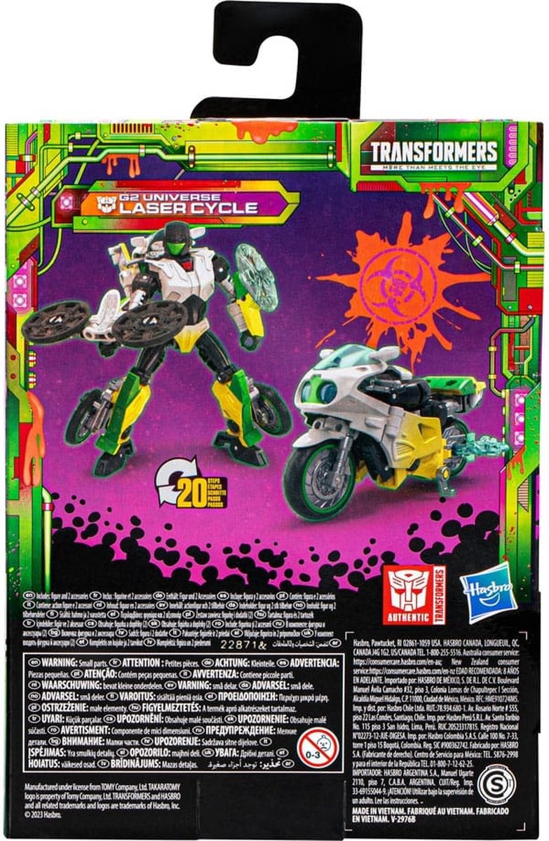 Hasbro Transformers - Transformers Generations Legacy Evolution Deluxe Class G2 Universe Laser Cycle 14 cm Actiefiguur - Multicolours