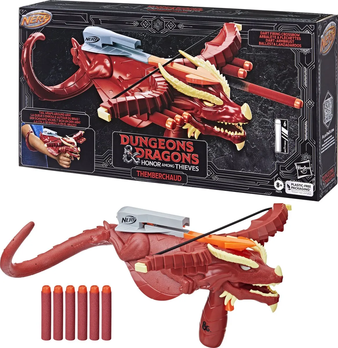 Nerf Dungeons & Dragons Themberchaud F6275 - Grijs/Oranje/Rood/Geel