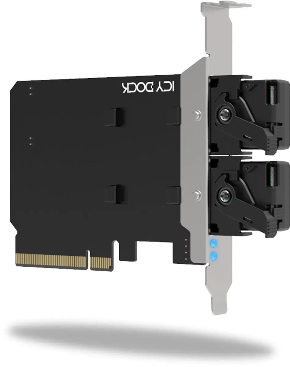 Icy Dock MB312M4P-B M.2 PCIe Interfacekaart - Zwart