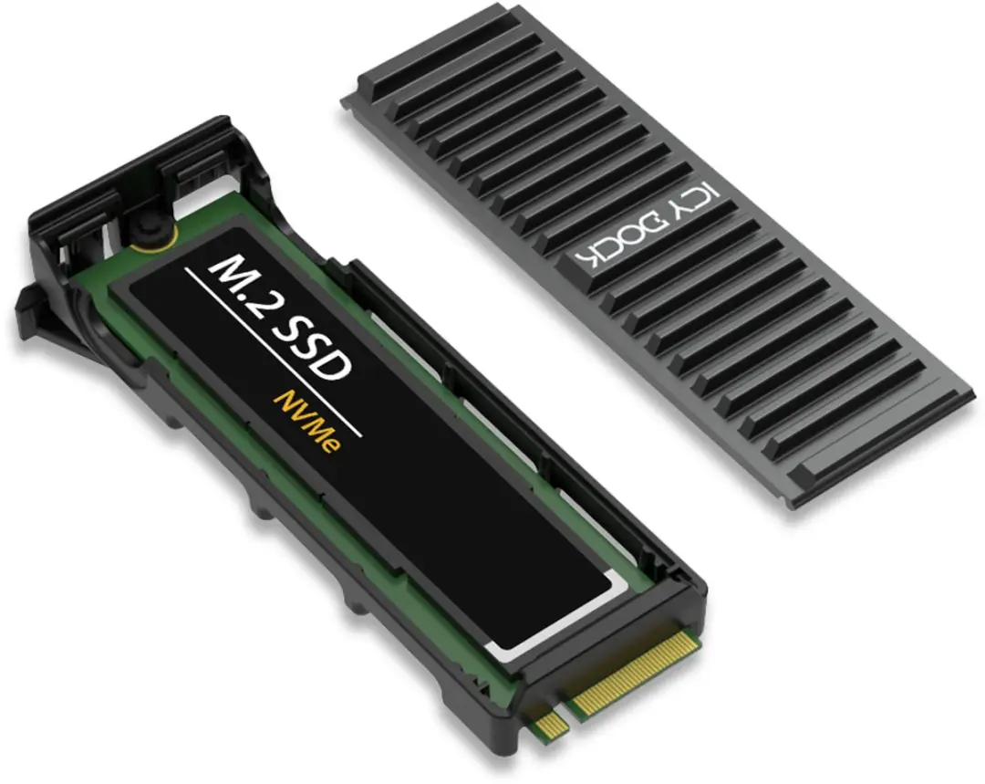 Icy Dock MB312M4P-B M.2 PCIe Interfacekaart - Zwart