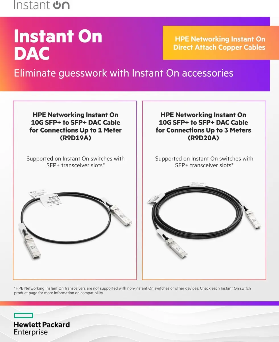 HPE R9D19A Glasvezelkabel - Zwart