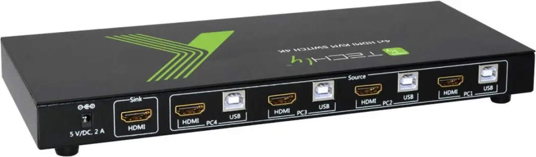 TECHly IDATA-KVM-HDMI4U KVM-switch HDMI 4 Poorten - 4K