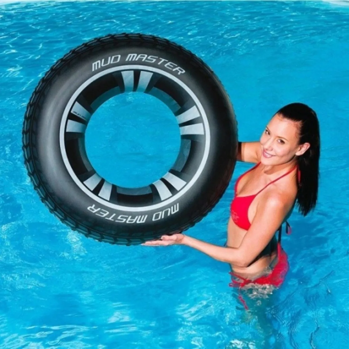 Bestway Zwemring Autoband - 91cm - Donkerblauw/Lichtblauw - afbeelding 6 van 6