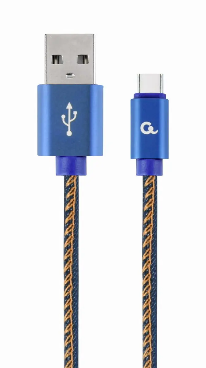 Cablexpert USB-C Kabel Denim Blue 1m