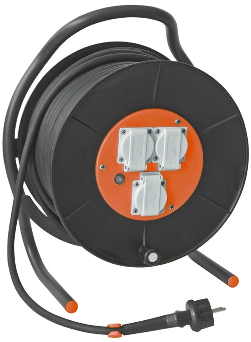 QwattPRO ER-300 Kabelhaspel 40m 3x2.5 - 3500W - 4 USB - Zwart
