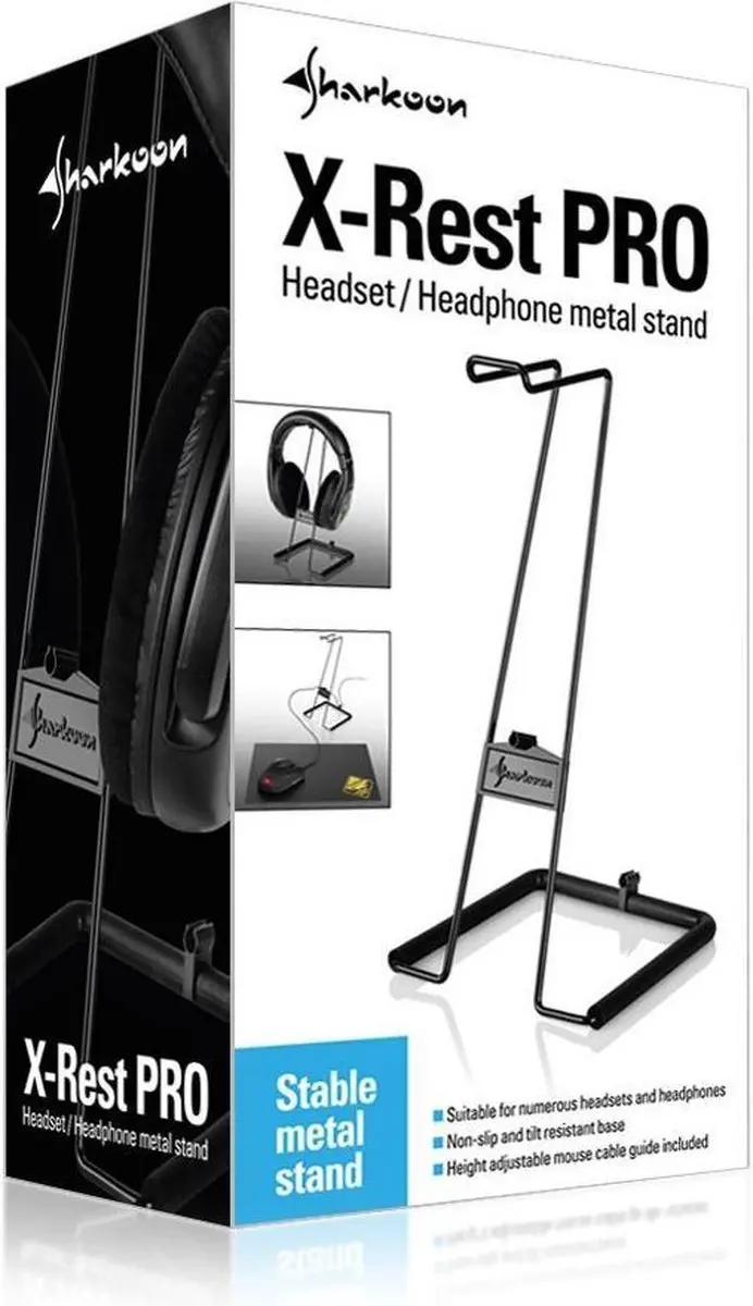 Sharkoon X-Rest PRO Headphone Stand - Zwart - afbeelding 6 van 6