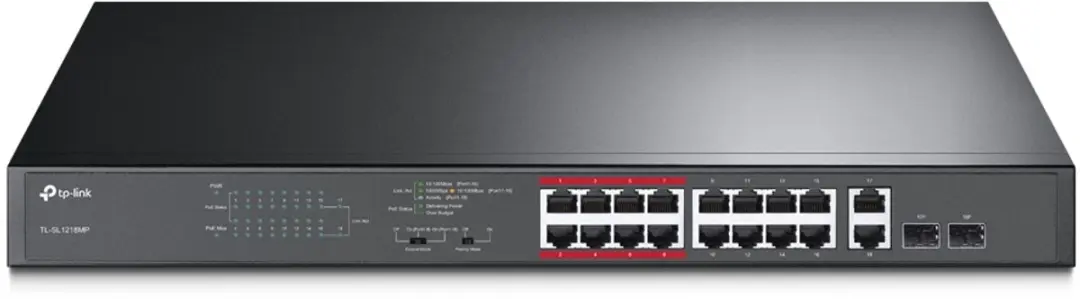 TP-Link TL-SL1218MP 20-Poorts Gigabit Switch