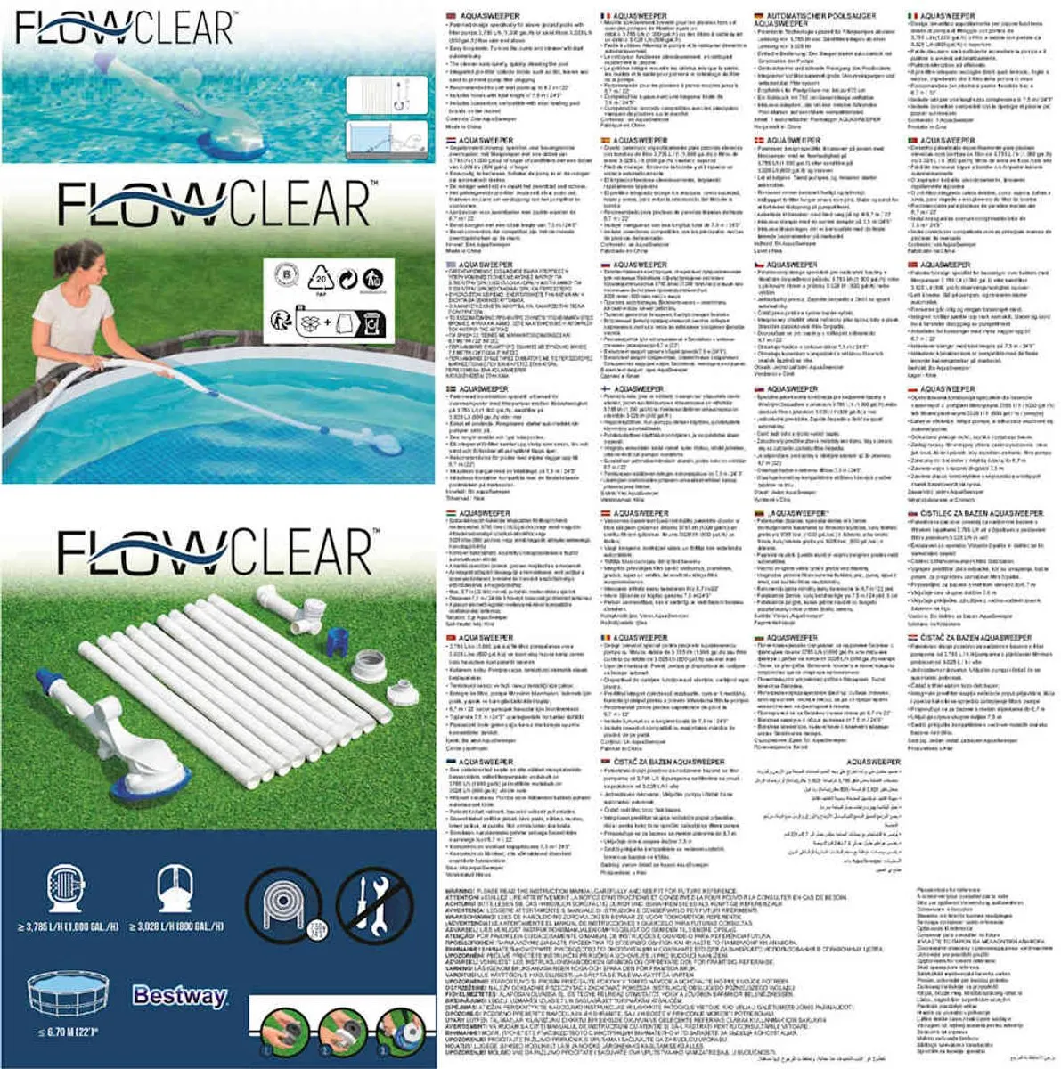 Bestway Flowclear AquaSweeper Automatische Zwembadstofzuiger - Blauw