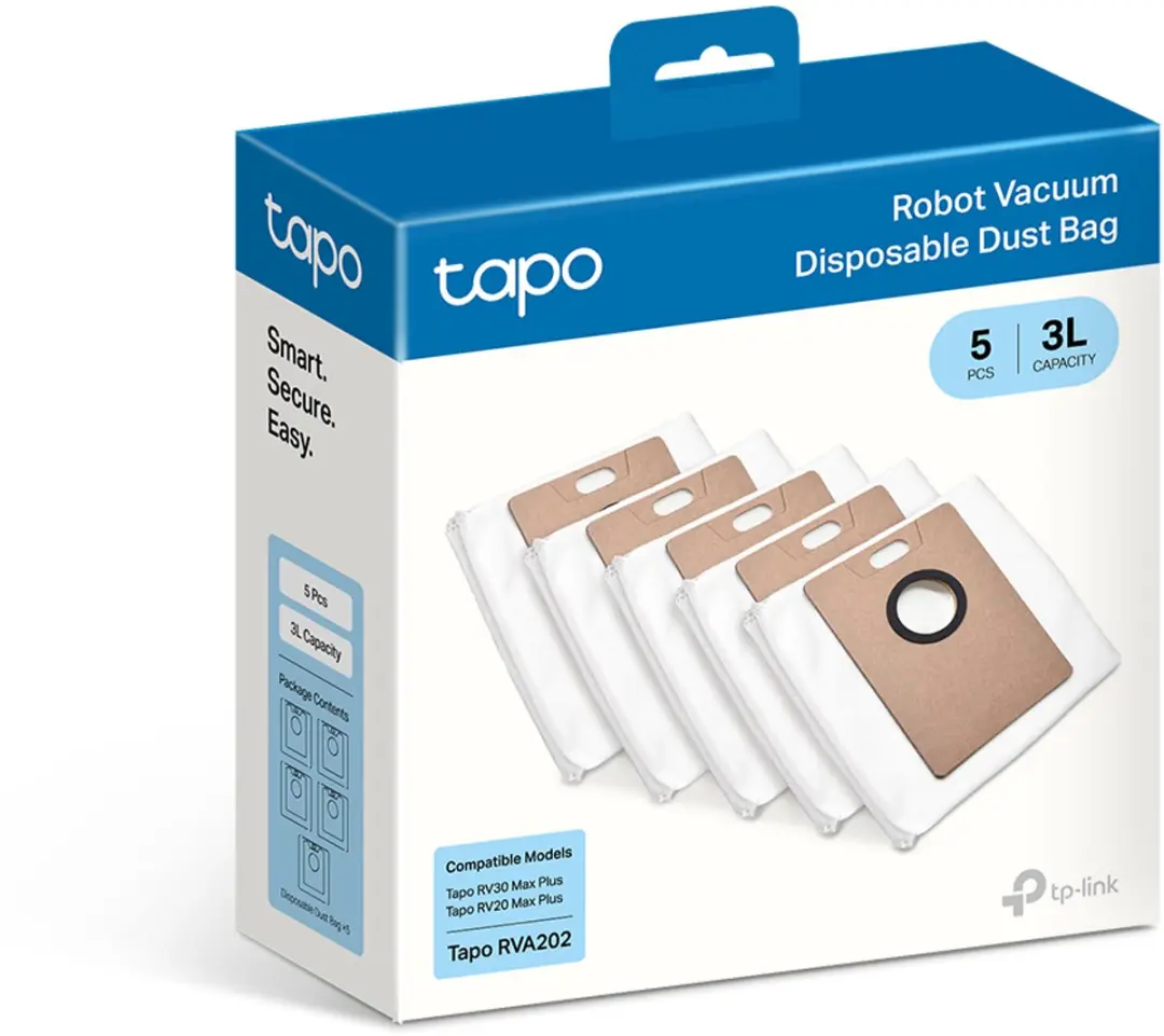 TP-Link Tapo RVA202 Stofzak Robotstofzuiger - 5 Stuks