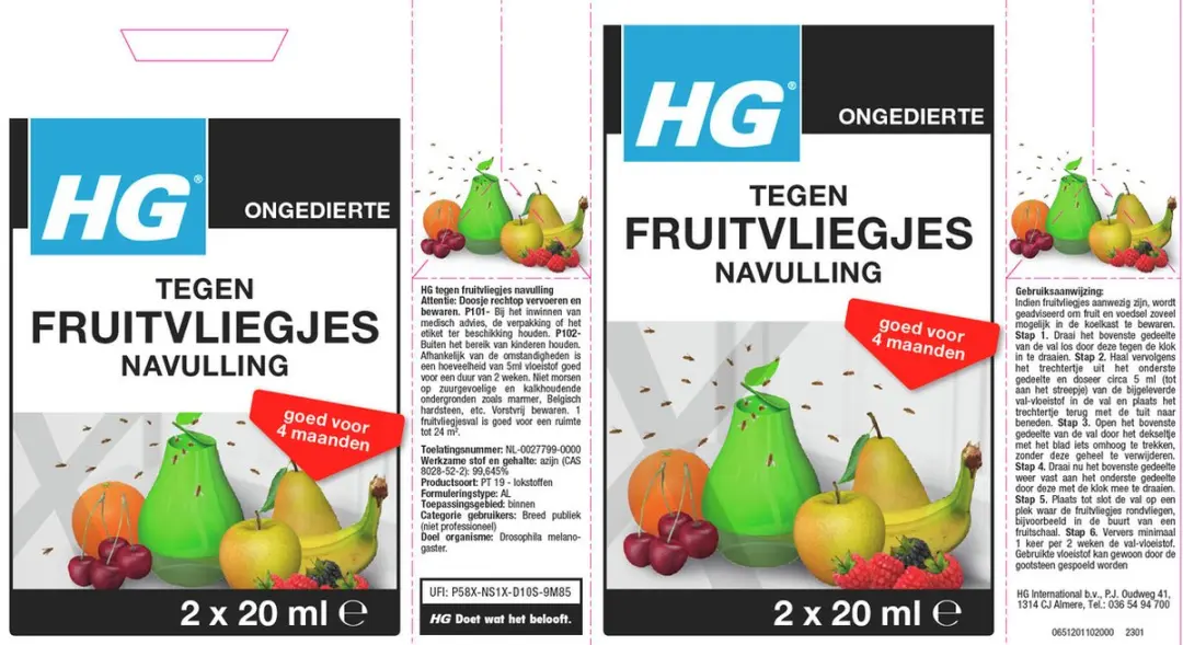 HGX Fruitvliegjesval Navulling 40ml