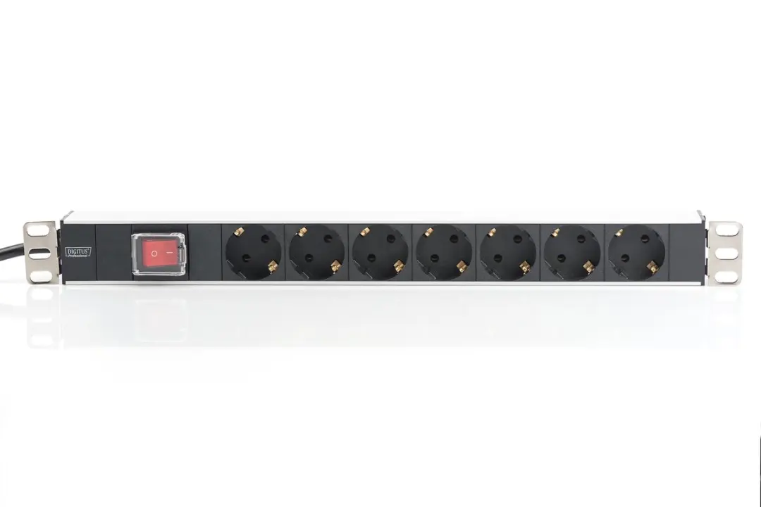 Digitus DN-95402 Power Uitbreiding 7 Stopcontacten - 4000W - Zwart