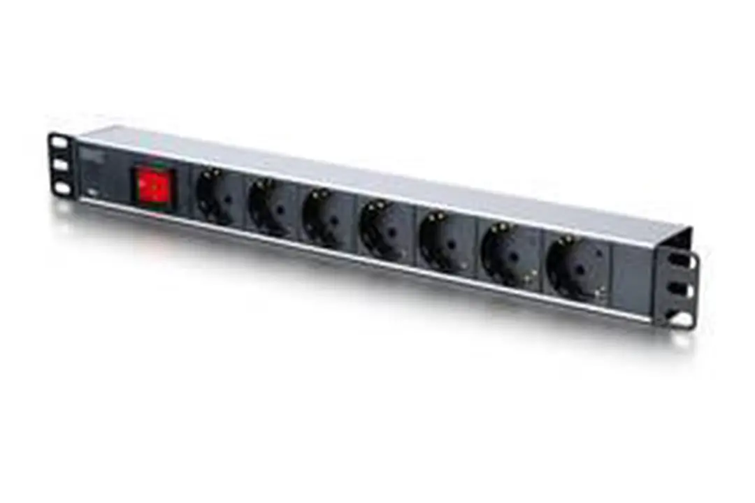 Digitus DN-95402 Power Uitbreiding 7 Stopcontacten - 4000W - Zwart