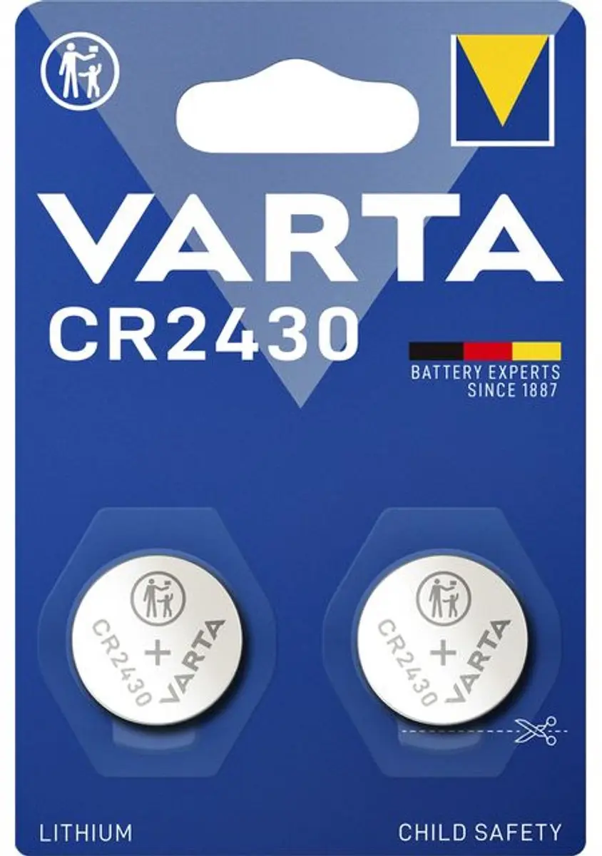 Varta CR2430 Knoopcelbatterij 300mAh - 2 Stuks