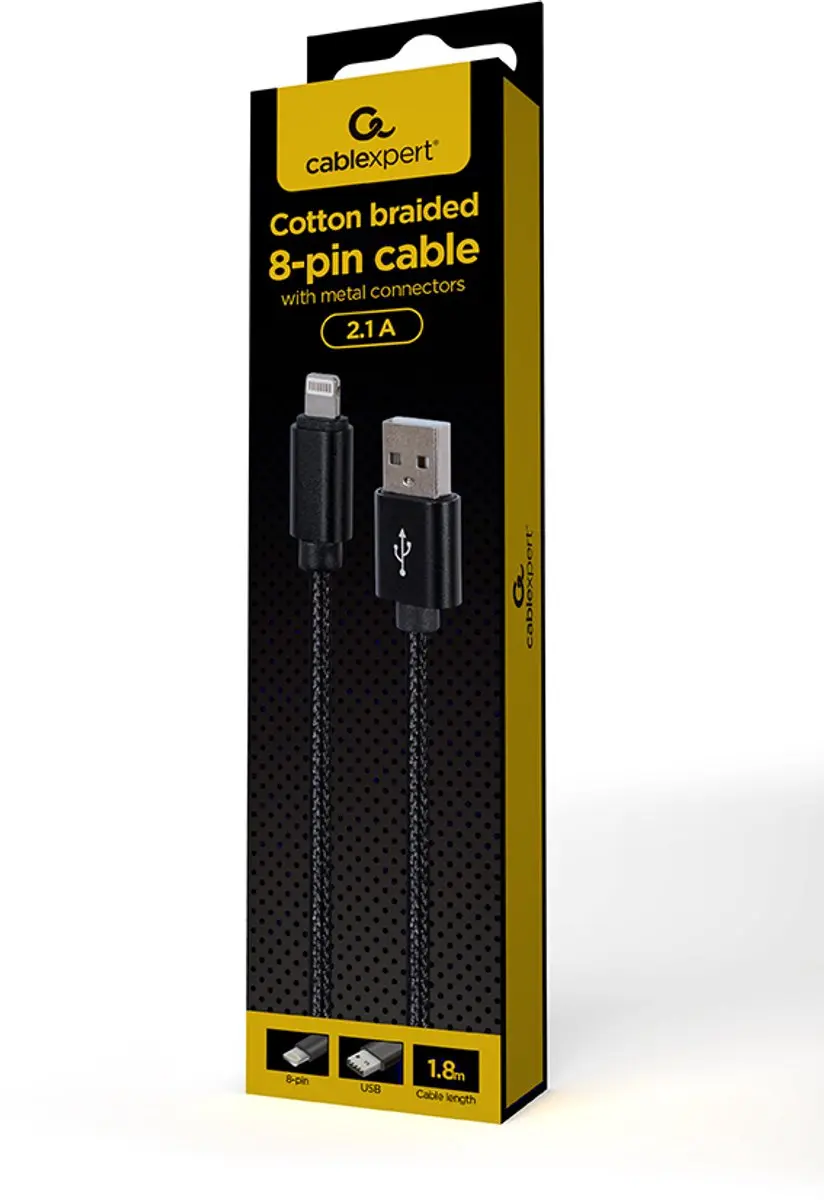 Cablexpert 8-Pin USB 2.0 Kabel 1.8m