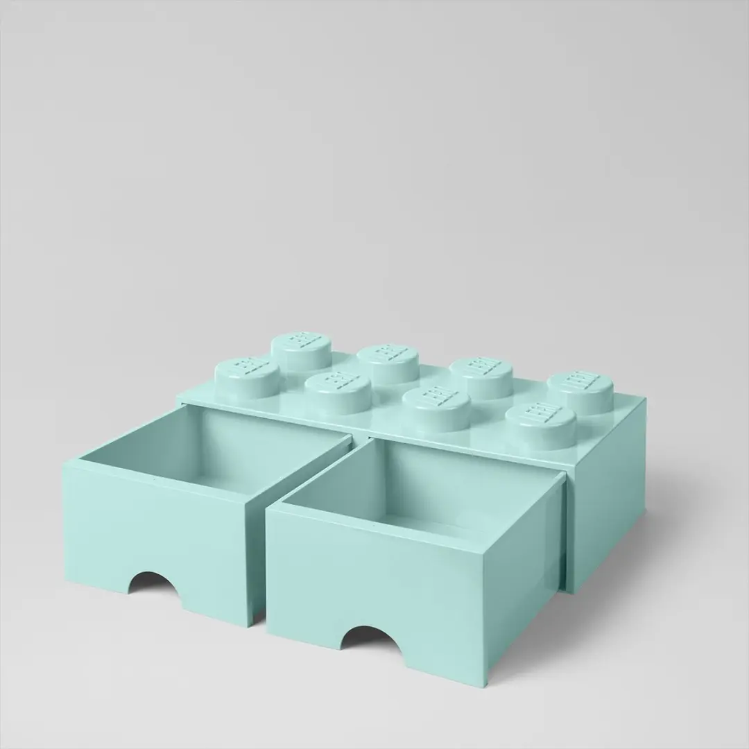 LEGO Brick 8 Opbergbox Blauw - 2 Lades