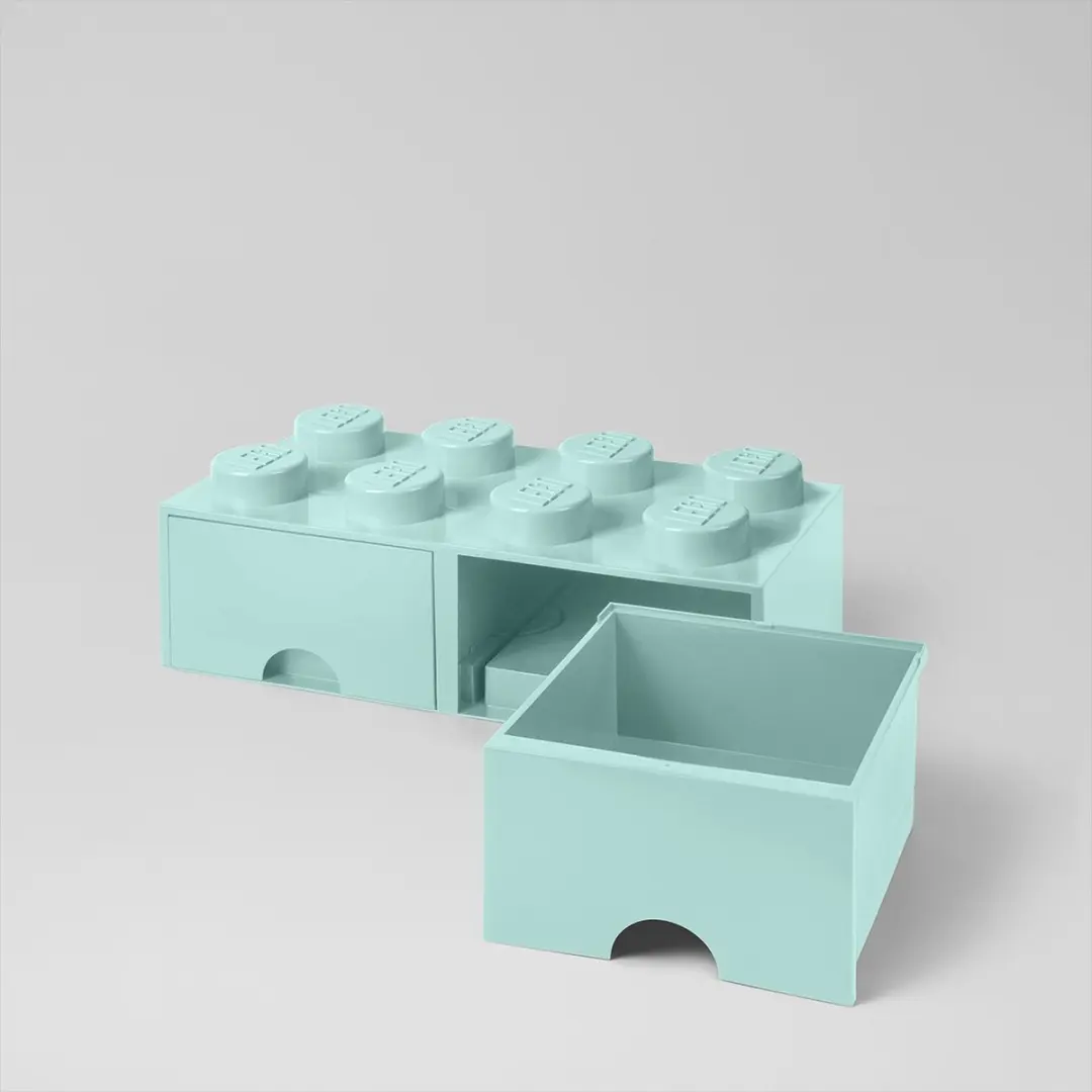 LEGO Brick 8 Opbergbox Blauw - 2 Lades