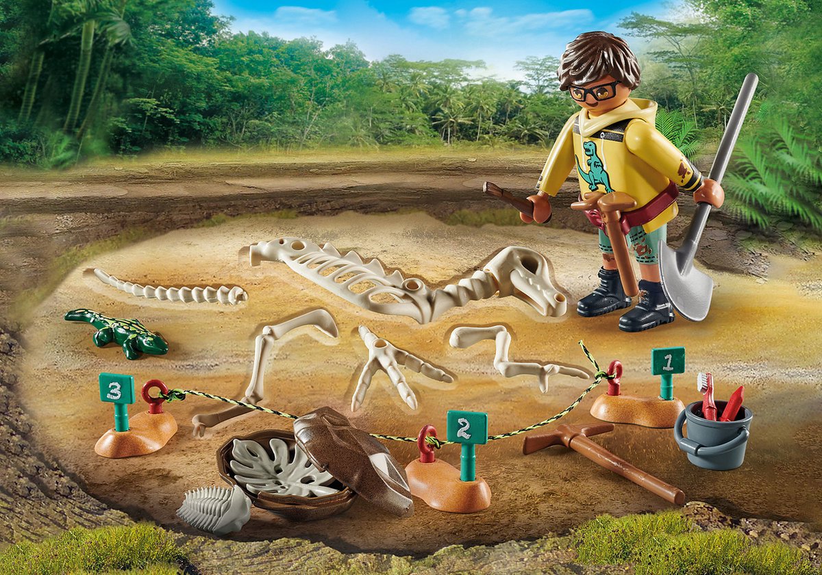 PLAYMOBIL Dinos Opgravingsplaats met dinosaurusskelet - 71527