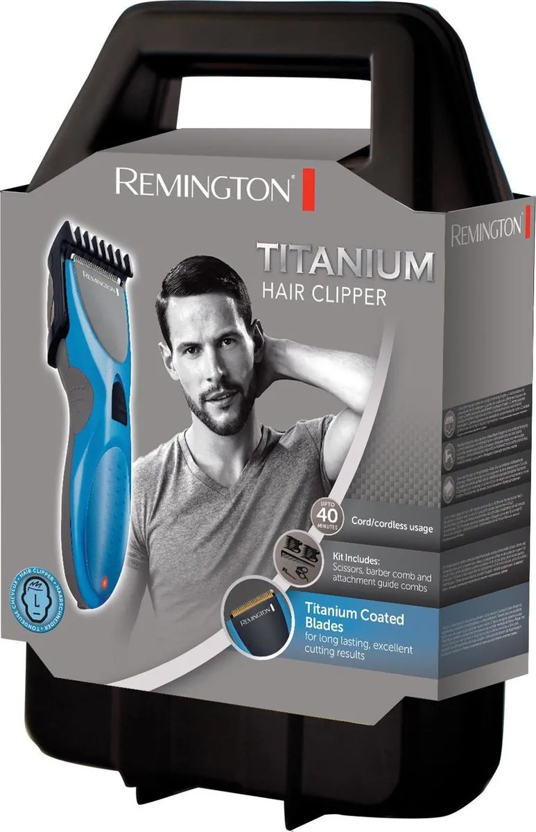 Remington HC335 Tondeuse - 2 Opzetkammen - Zwart/Blauw