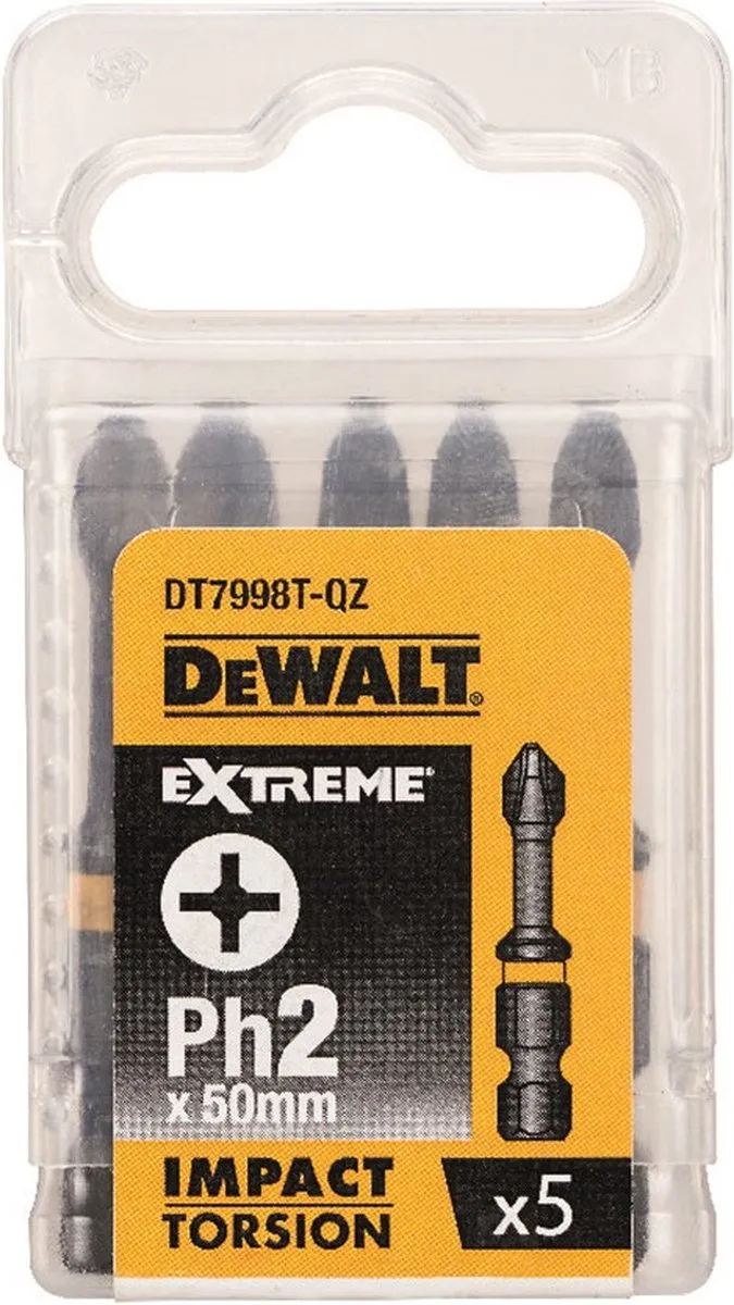 DeWalt DT7998T-QZ Schroefbits PH2 50mm - 5 Stuks
