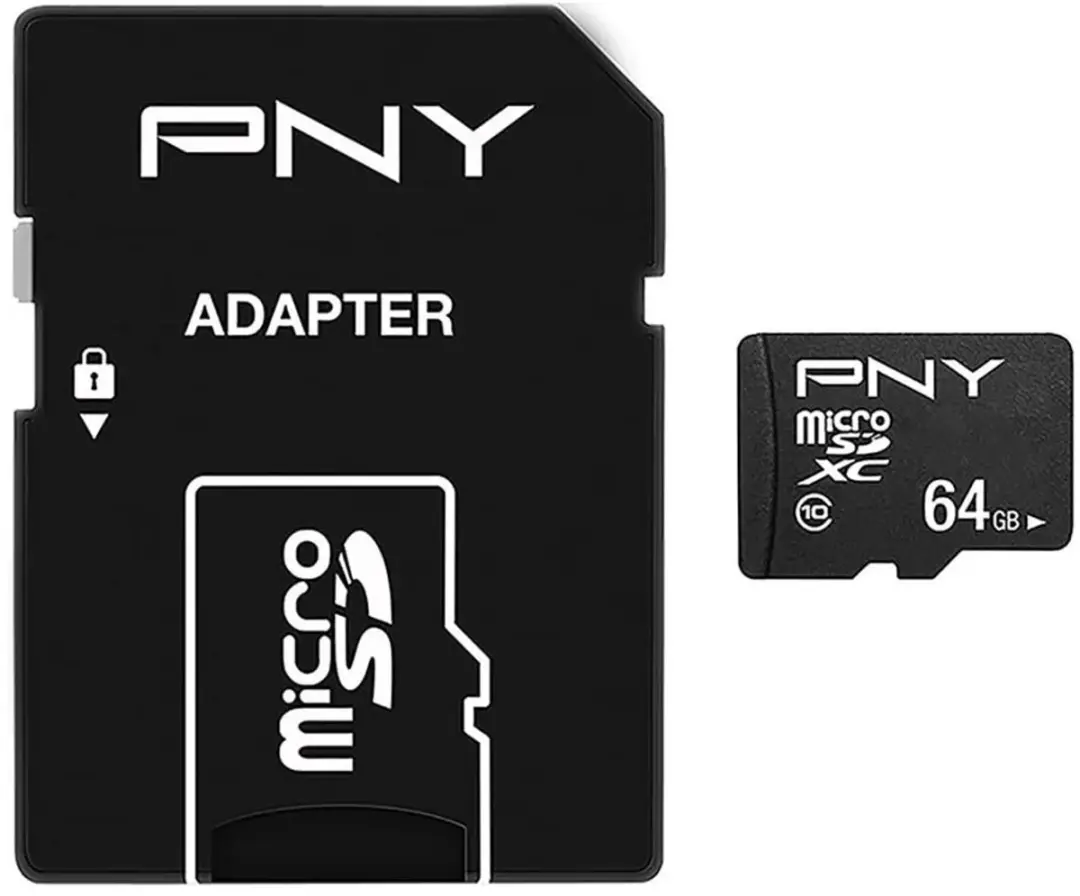 PNY MicroSD 64GB Klasse 10 - 50MB/s Zwart