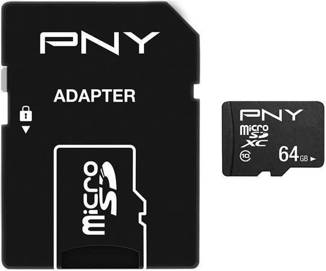 PNY MicroSD 64GB Klasse 10 - 50MB/s Zwart