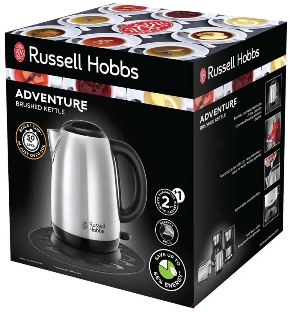 Russell Hobbs Adventure Brushed 23912-70 Waterkoker 1,7L - 2400W - RVS