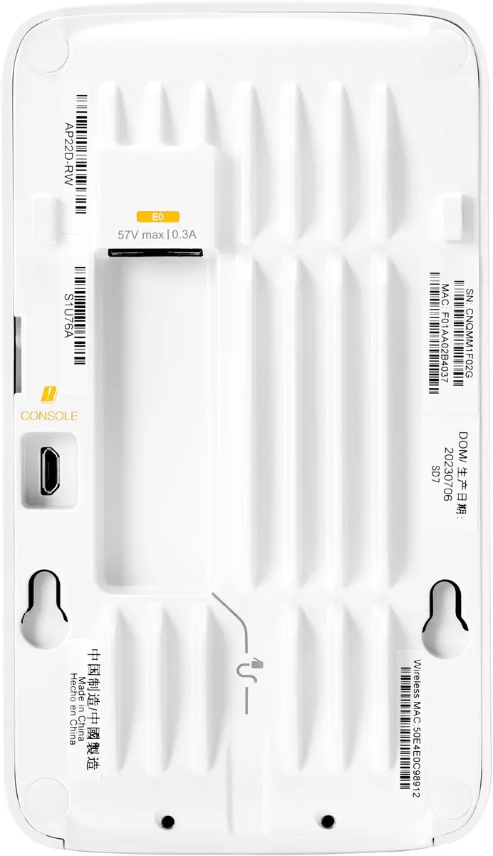 HP HPE Networking Instant On AP22D RW - 4 Poorten - Wit - afbeelding 6 van 6