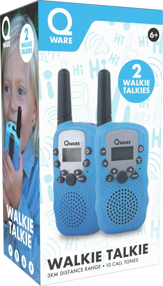 Qware Walkie Talkie Set 2 Stuks - Blauw