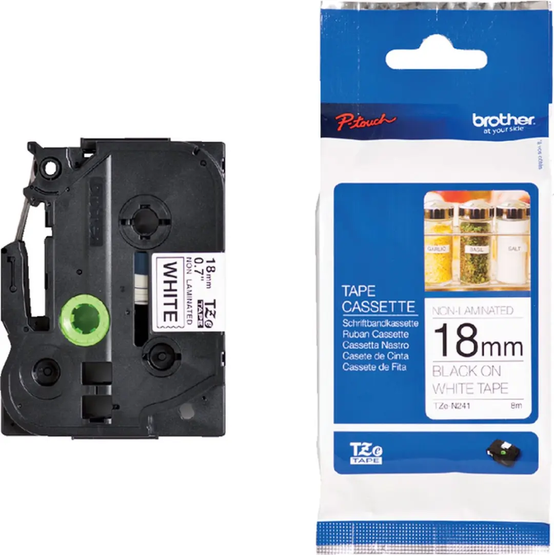 Brother TZ-N241 Transferpapier - 18mm - Zwart op wit - afbeelding 6 van 6