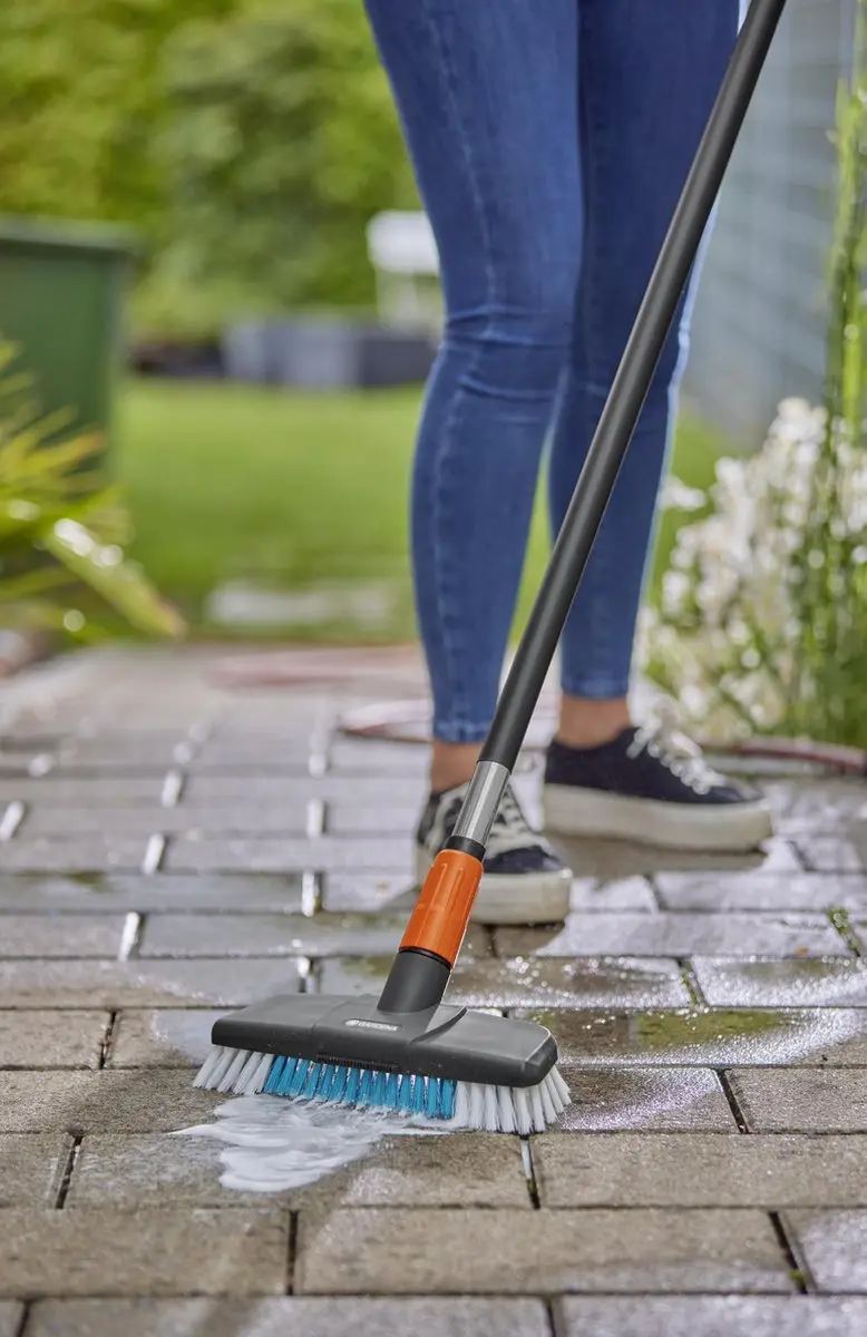 Gardena Cleansystem Wasset met steel - Harde borstel