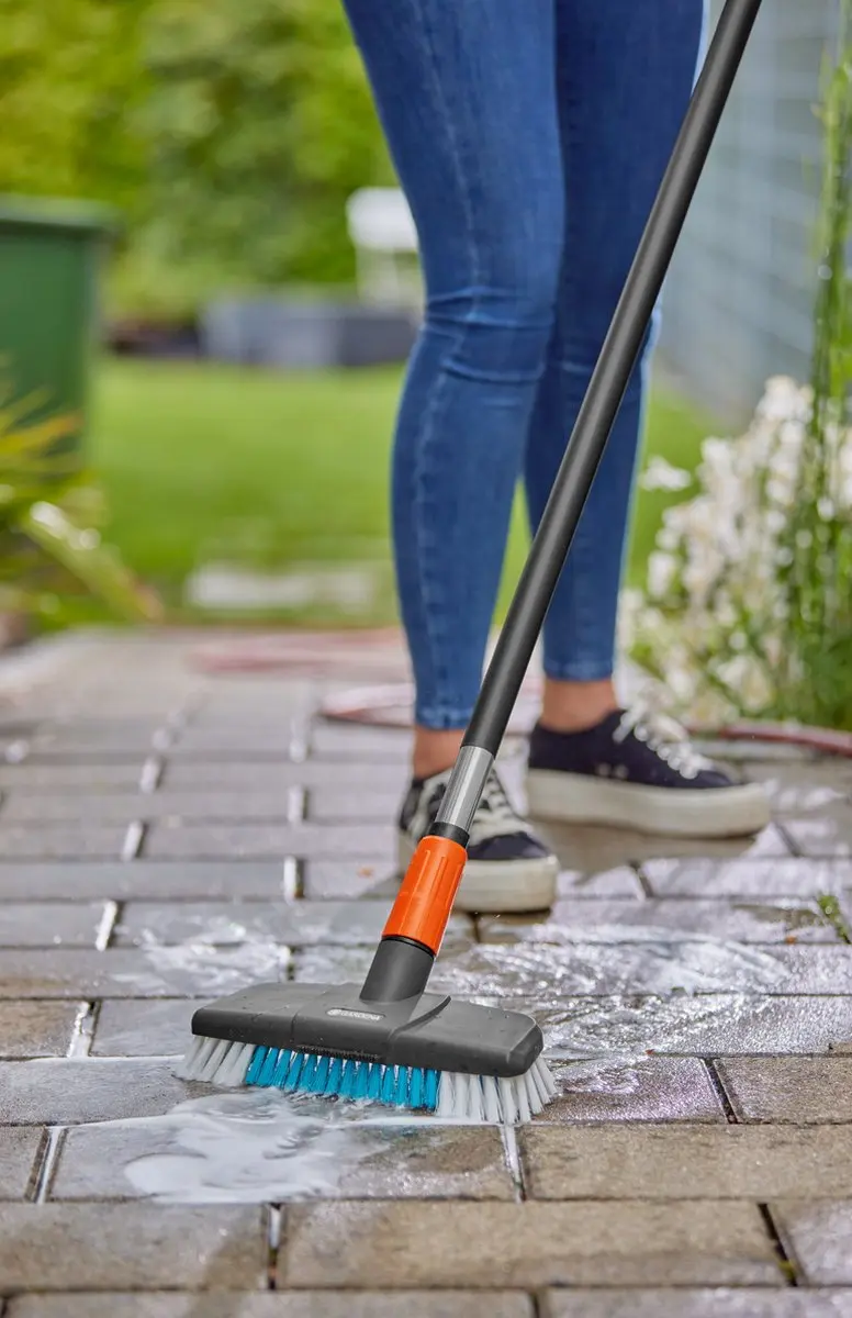 Gardena Cleansystem Wasset met steel - Harde borstel