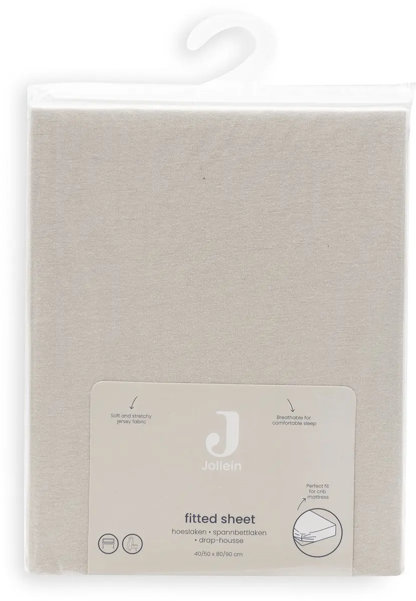 Jollein Jersey Hoeslaken 40/50x80/90cm Sand