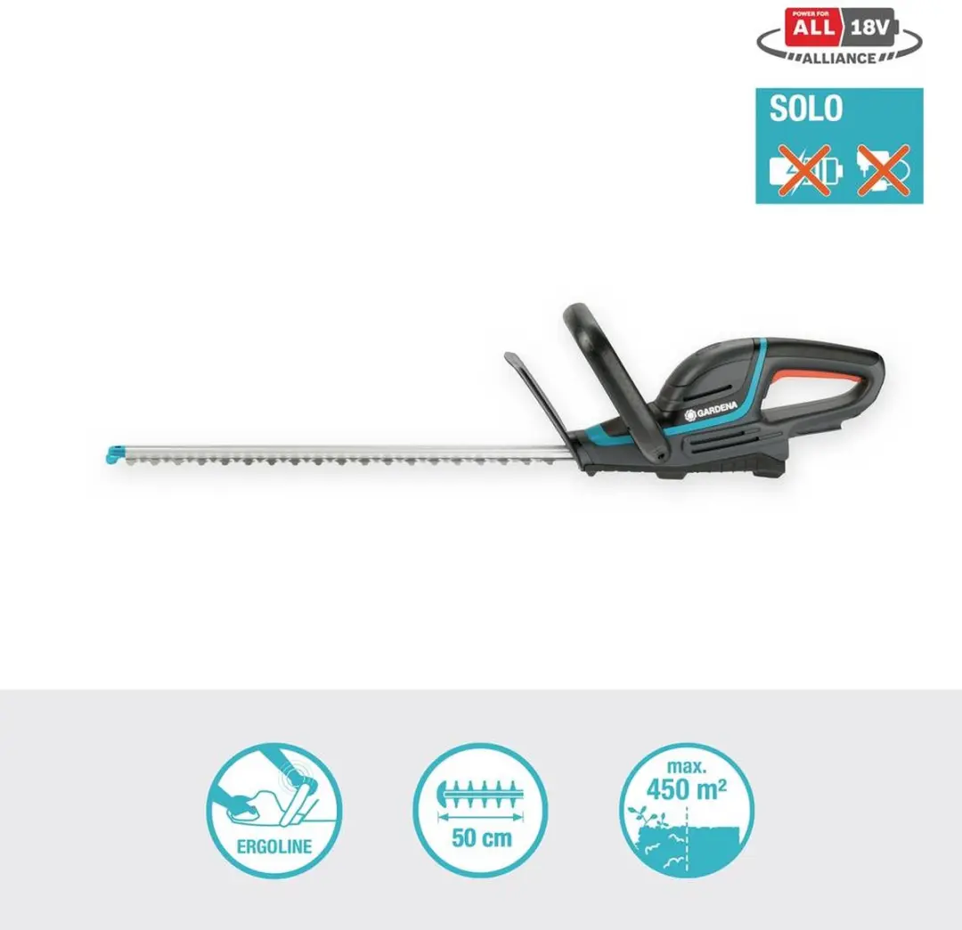 Gardena ComfortCut 50/18V-P4A Heggenschaar - 200mm Tandmes