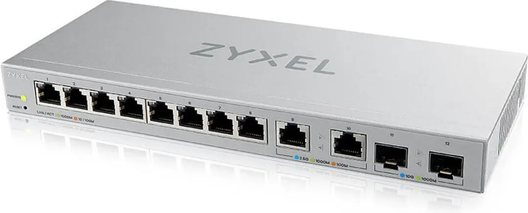 Zyxel XGS1210-12 V2 Managed Switch - 8-Ports 66Gbps - Grijs
