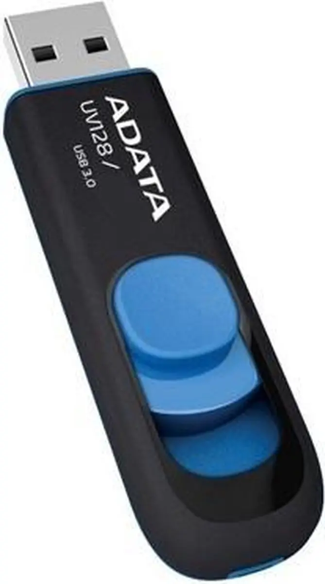 USB UV128 AUV128-64G-RBE 64GB - Zwart/Blauw