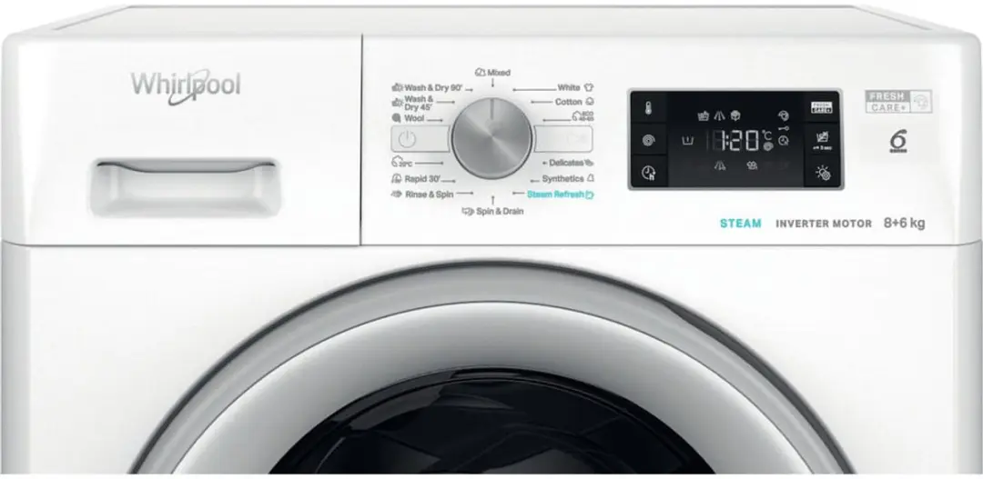 Whirlpool FFWDB 864489 SV EE Was-droogcombinatie 8/6 kg - Wit - afbeelding 4 van 6