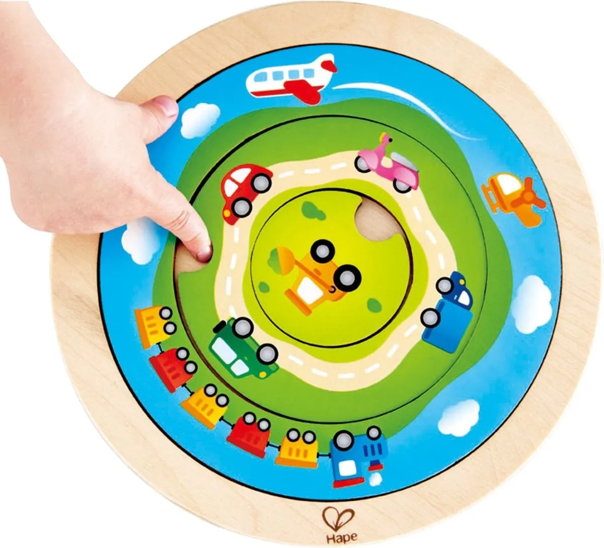 Hape Verkehrsringpuzzle - 4 Stuks - Veelkleurig