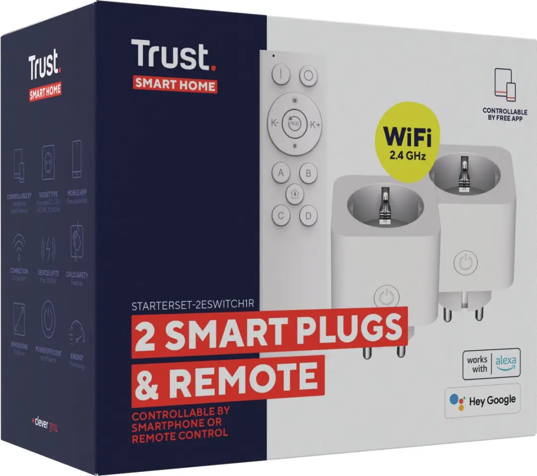 Trust WiFi Socket Set 2 Stuks - Energiemeting - Wit - afbeelding 6 van 6